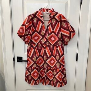 Geometric Patterned Dress. Women’s XS